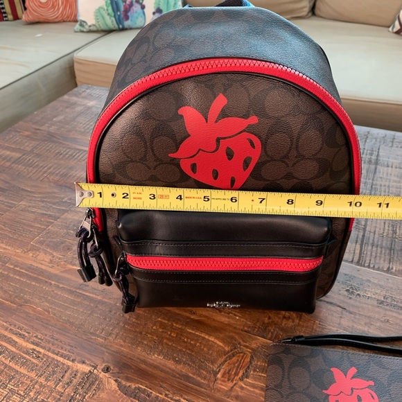 NWT Coach Medium Strawberry Backpack - Picture 6 of 8
